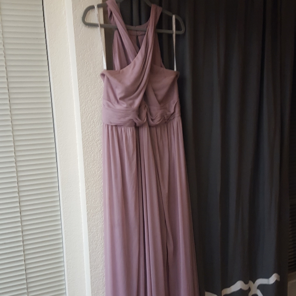 David's bridal mauve bridesmaid dress
